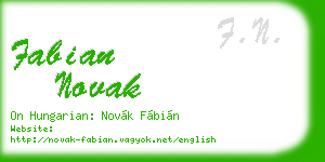 fabian novak business card