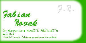 fabian novak business card
